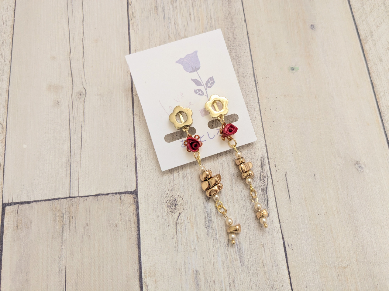 八戸市・ロザフィアクセサリー作り】ピアス/イヤリングづくり②