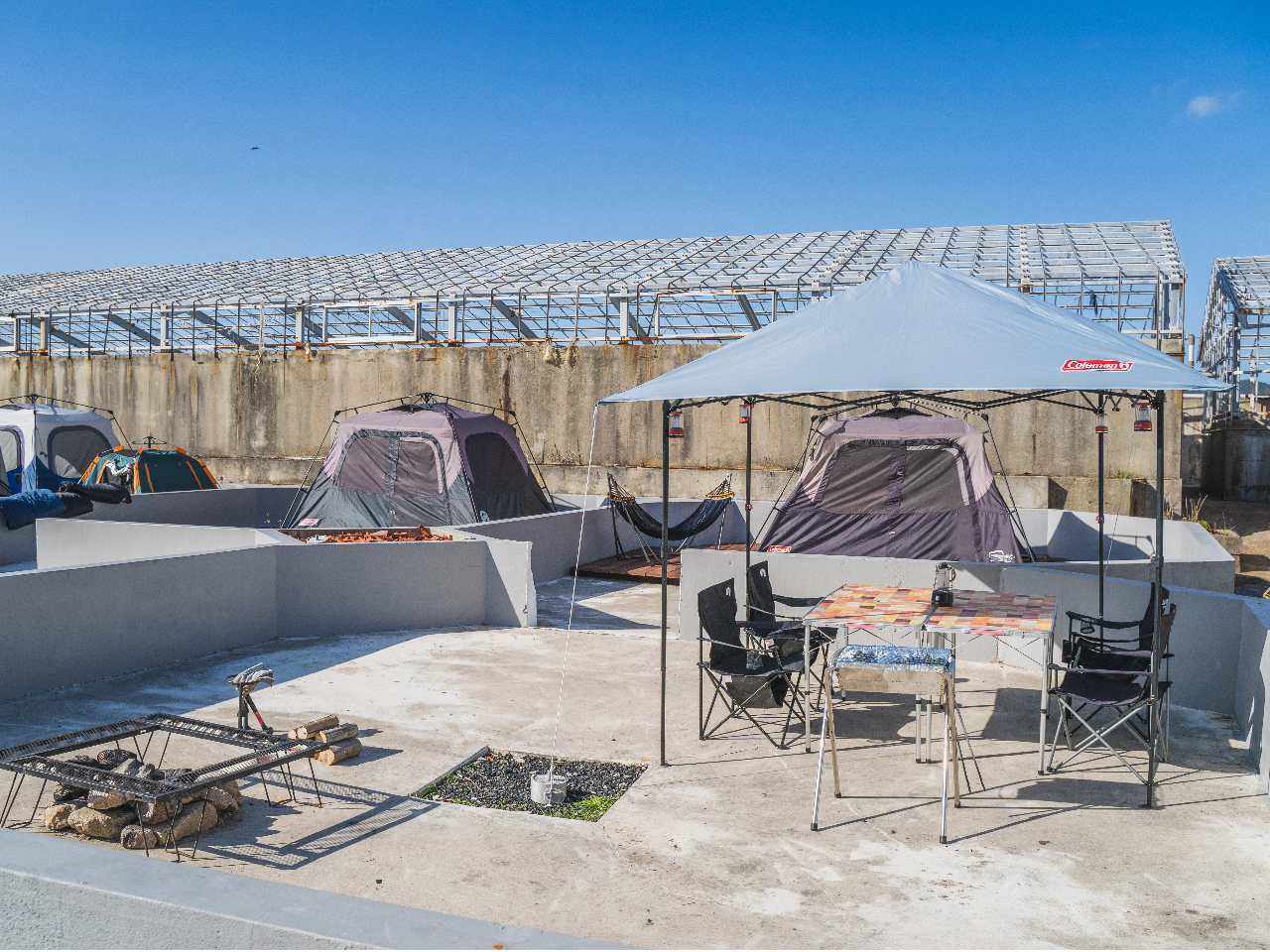 疲れるほど遊んでもそのままキャンプでゆっくり休める!