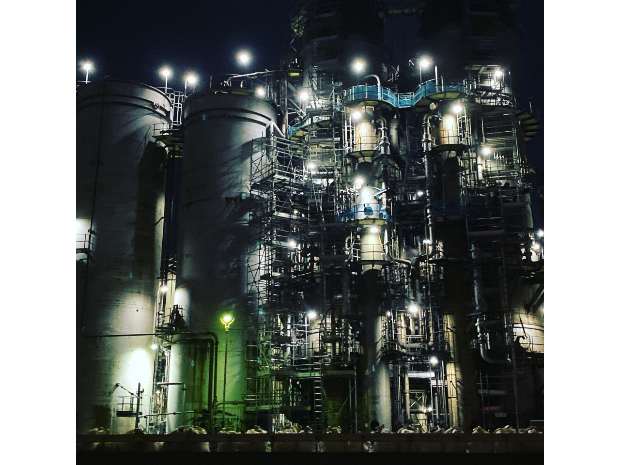 メインとなる塩浜運河です。船は一度停止して写真タイムとなります。非日常たっぷりのひとときを演出してくれます。