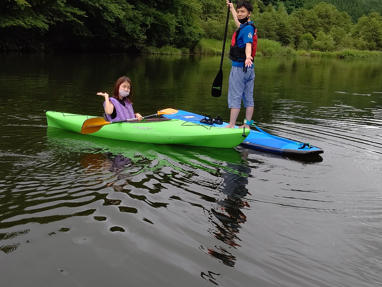 カヤック&SUPを楽しんでいます♪
