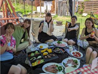 BBQ、裏の畑からの新鮮野菜、サウナも一緒に楽しめます!