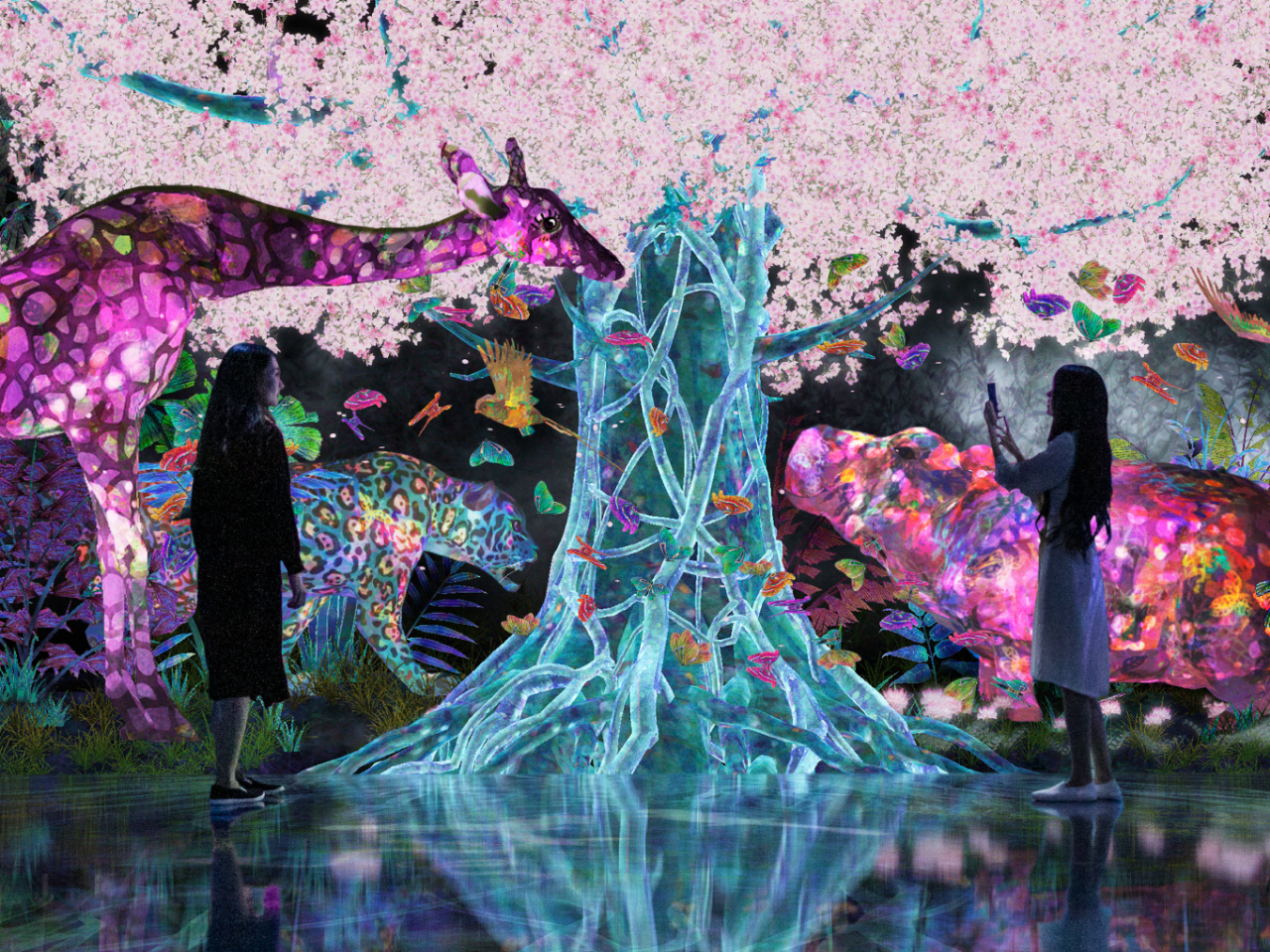 チームラボフォレストは捕まえ、観察し、解き放つ「捕まえて集める森」と、身体で立体的に考える「運動の森」からなる新しいミュージアムです♪