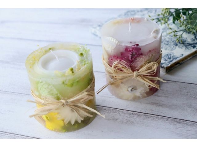 グリーン系とピンク系 素敵!