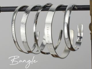 【シルバー950製】バングル全5種 (1本4900円から17100円)サイズをS、M、Lからお選びいただけます!
