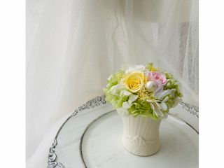 体験作品見本です。お花の色はお選びいただけます。