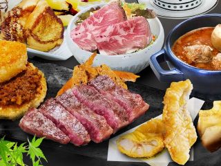 近江牛はステーキで。 甘鯛は古来の天ぷらを再現したテンペーロ仕立てにて。 それぞれにこだわった演出は 美味しさ以上の感動をご用意しております!