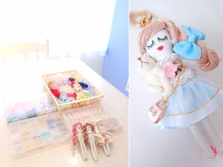 お好きな服と小物を付けて、素敵なルルべちゃんを作れます。