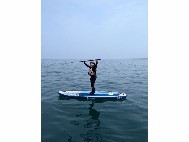 石狩湾を一望できる海SUPは開放感抜群です!