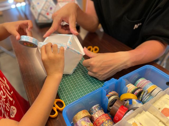 切子ちょうちん作業イメージ