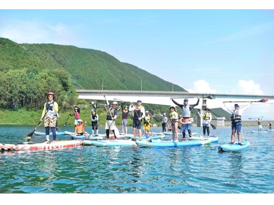 地域最大!流れや波無し!広大な阿木川ダム湖でSUPまたはカヤック体験しよう☆初心...