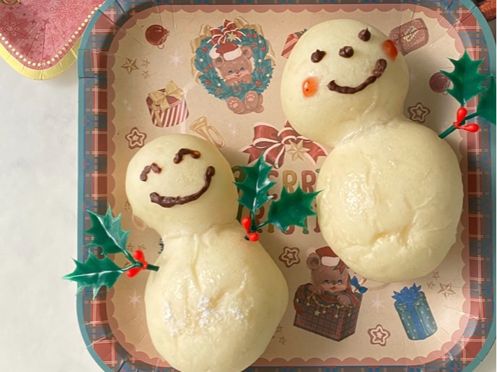 【貸切レッスン*】<ゆきだるまパンのできあがり!誰でも簡単に”本格パン作り”が楽...