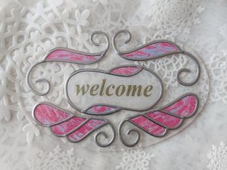 ☆ウエルカムプレト(13cm×19.5cm)☆ピンク、ブルー、グリーンからフィルムの色を選べます