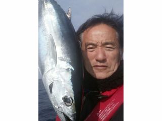 大きな青物ゲット!