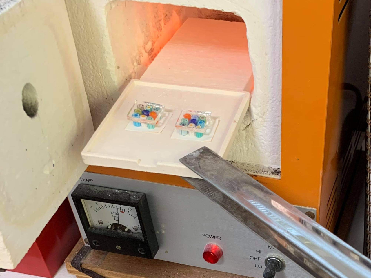 ミルフィオリアクセサリー制作中2