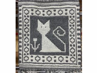 ヤノフ織り 子猫と花