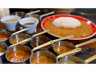《ランチバイキング》天成園カレーをはじめとする3種のカレーを中心に、冷製・温製料理、サラダ、フルーツ、ケーキ盛り合わせなど