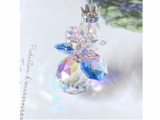 30mmのクリスタルオーロラ加工です。冠を被った天使のサンキャッチャー