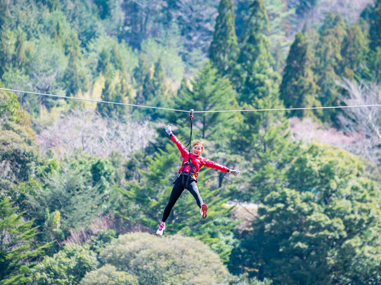 絶景のなか、空中散歩をたのしんでまーす!