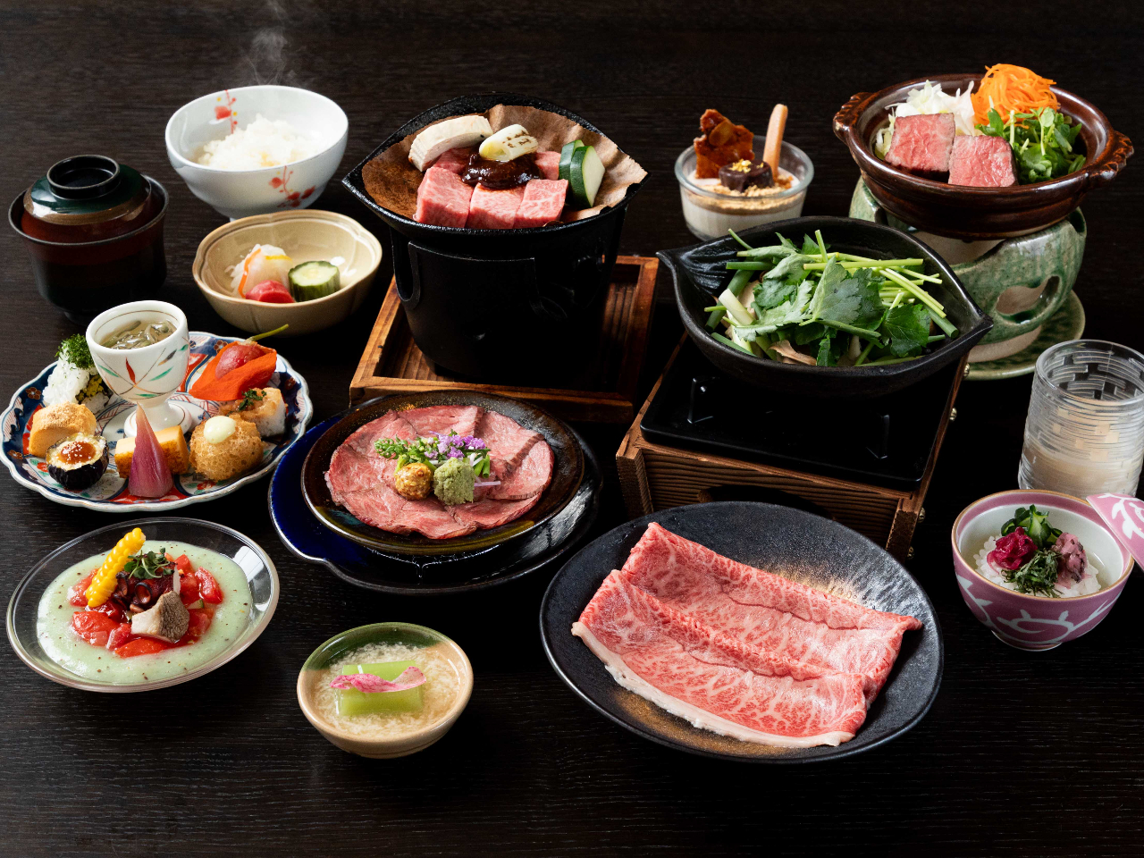 【日帰り入浴付き】飛騨牛膳 ~飛騨牛4品!~┃最高級・飛騨牛の「炙」「焼」「煮」...