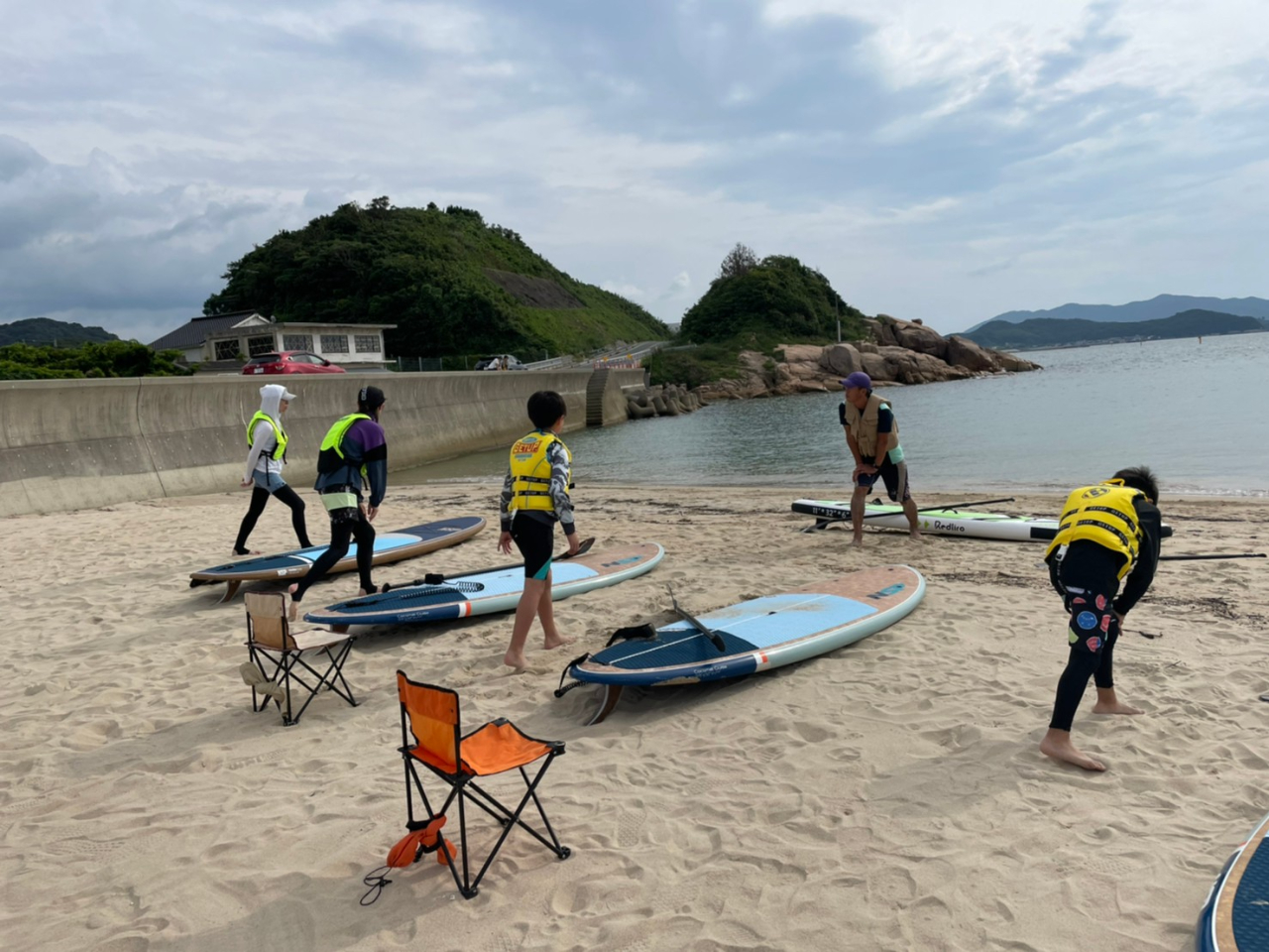 準備運動もしっかり実施します!