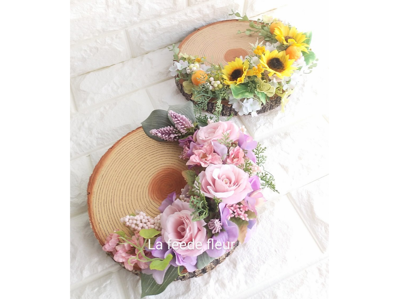 アーティフィシャルフラワーで切り株アレンジ♪ <千葉市/女性におすすめ♪>