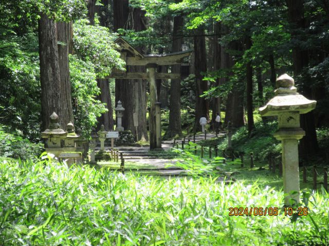 拝殿前から、二の鳥居は見ることができます。