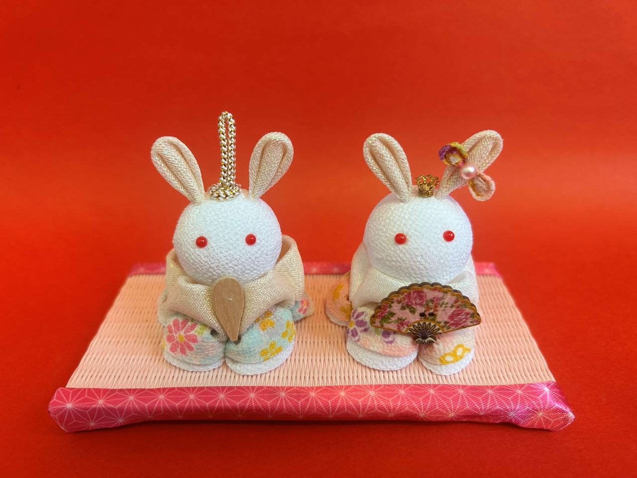 つまみ細工体験<1月10日・2月14日 福井市図書館> ~うさぎのお雛様をつくろ...