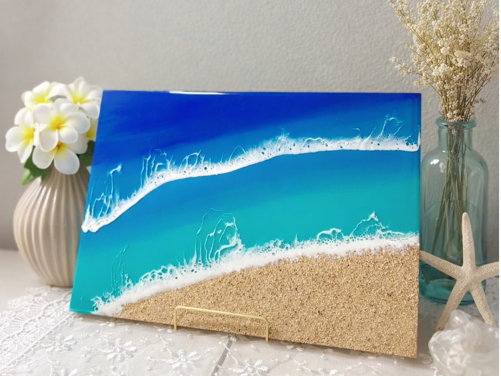 石垣島】海レジンアート！当日予約大歓迎！A4サイズのキャンパスに