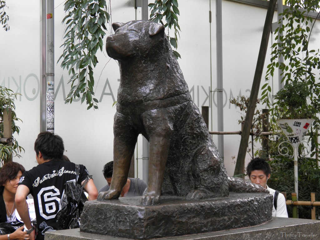 Hachiko Dog Statue in Shibuya Area