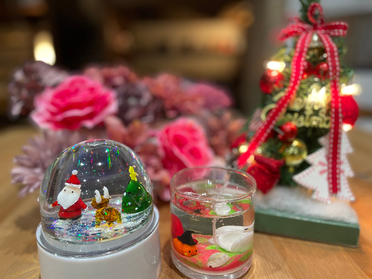西梅田駅近】【スノードーム作り】きらめくきらめくラメとガラス細工で