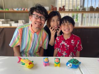 ご家族みんなで、はい!シーサー!