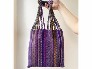 ハンモックバッグ・バイオレット/ サイズ:縦26×幅28cm