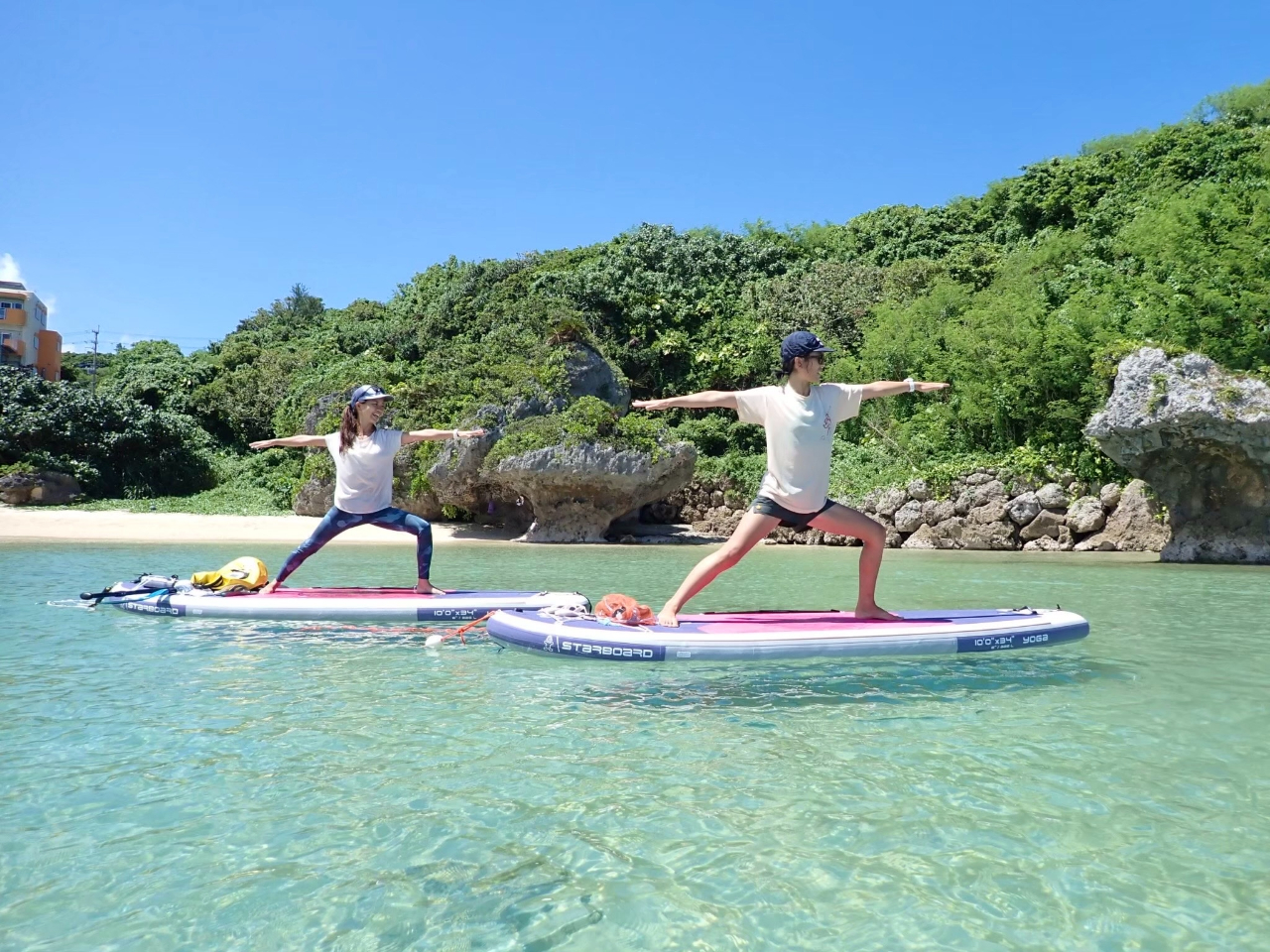 【RINGFINGER】 LA PISCINE YOGA 7’8”　SUPヨガ 沖縄/読谷村・恩納村】SUPヨガ！沖縄の綺麗な海を眺めながら心身ともに