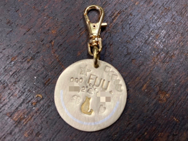 お客様制作の可愛い猫用チャームです!