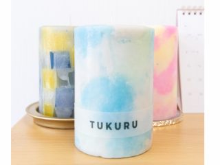 【パラフィンキャンドル】しっかり大きめの円柱型キャンドル。マーブル、グラデーション、チャンクチップ、、、あなたはどのデザインタイプをつくりますか??