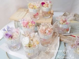 オリジナルのアロマワックス作り!カップとサシェの2つ作れます