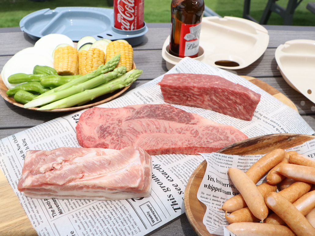 【手ぶらで本格BBQ】岐阜といえばBBQ!機材もお肉も野菜も全て揃ってます。