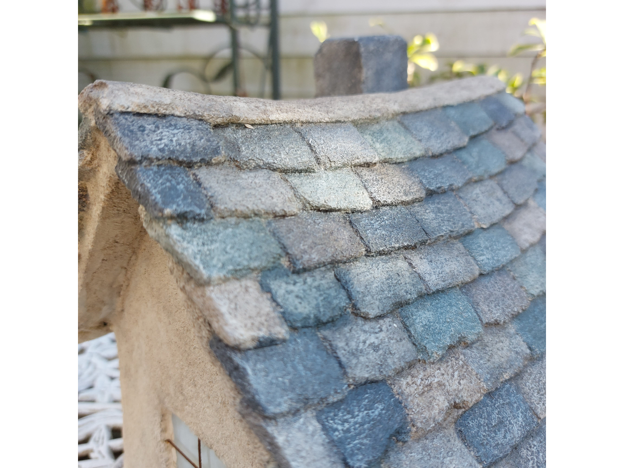 モルタル製カーゴイルオブジェ 高さ約18全体幅約15 ガーデニング