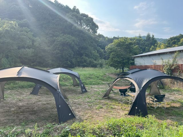 新しいテントサイト。駐車場からすぐ