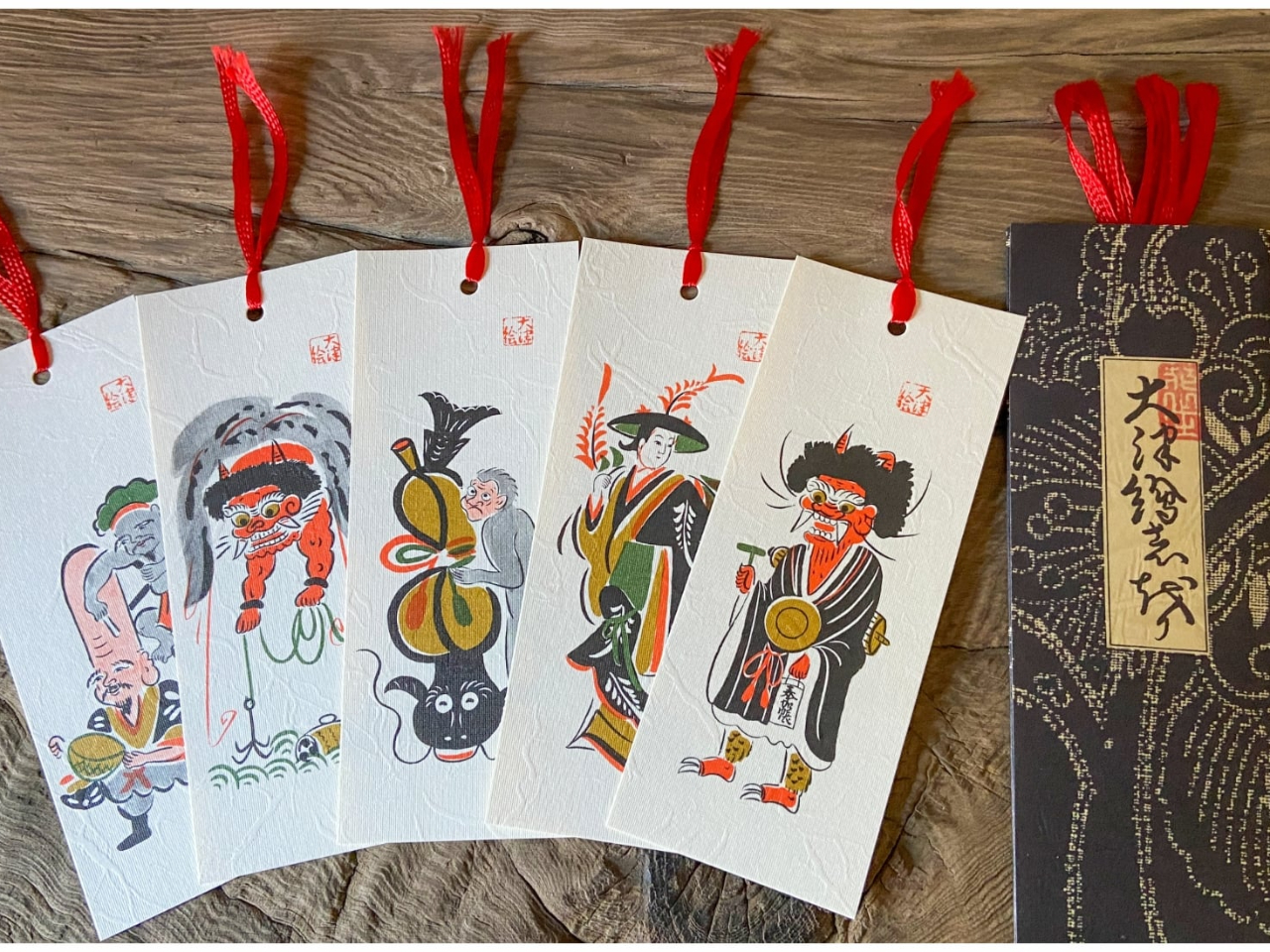 滋賀】◇大津の郷土民画「大津絵」の絵付け体験◇鬼土鈴 or 三猿色紙