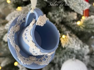 英国陶器Wedgwoodのジャスパー風カップ&ソーサーをクレイで再現致します