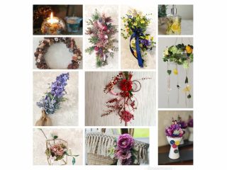 2021定期レッスン(月1)作品 アーティフィシャルフラワー高級造花 ドライフラワー プリザーブドフラワー ハーバリウムなどのクラフトを制作します。