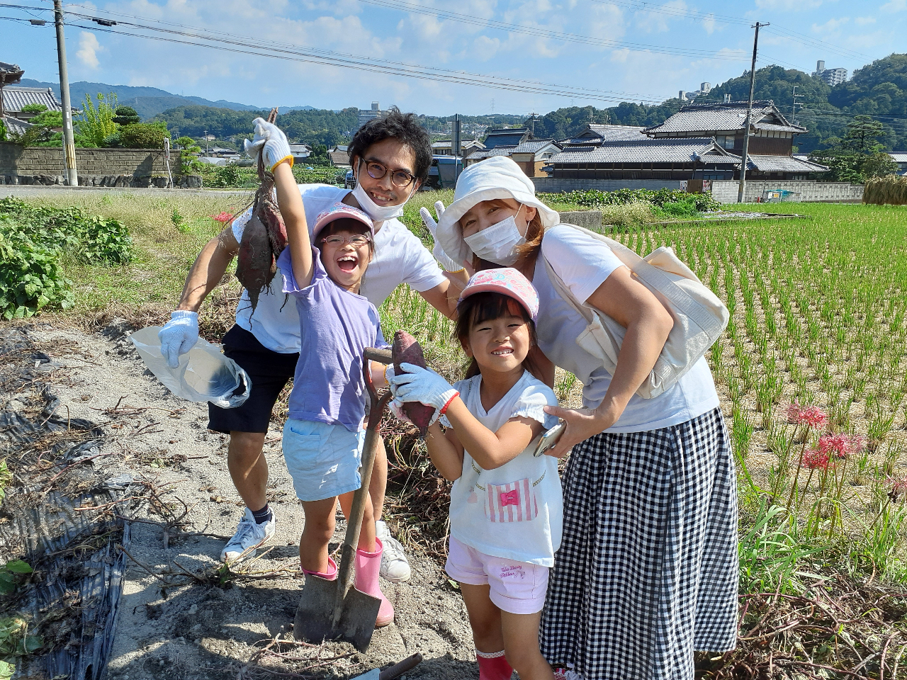 さつまいも掘り 体験 安納芋やシルクスイートなども楽しめます 自然がいっぱいの神戸の里山でトンボやカエルさんたちとも触れ合えます ファミリー カップル 女性にもおススメです 山木ファーム じゃらん遊び体験