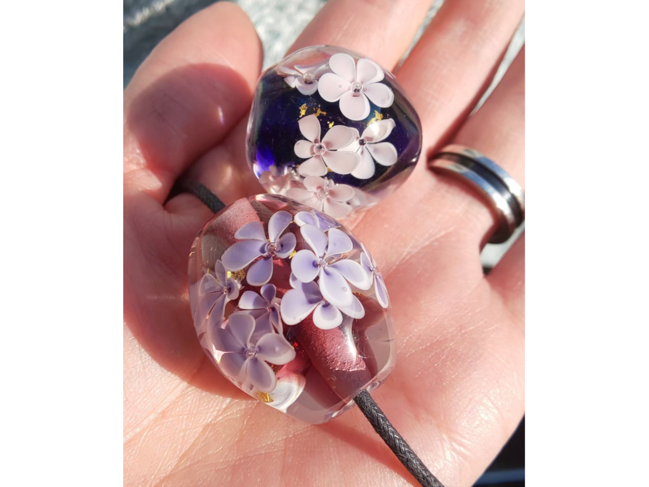 上達したら自分で花模様を入れる事が出来ます。