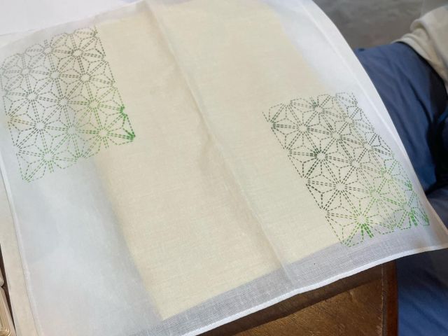 参加者様の作品。ハンカチ。