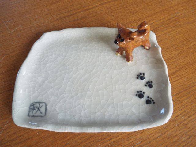 秋田犬のお散歩