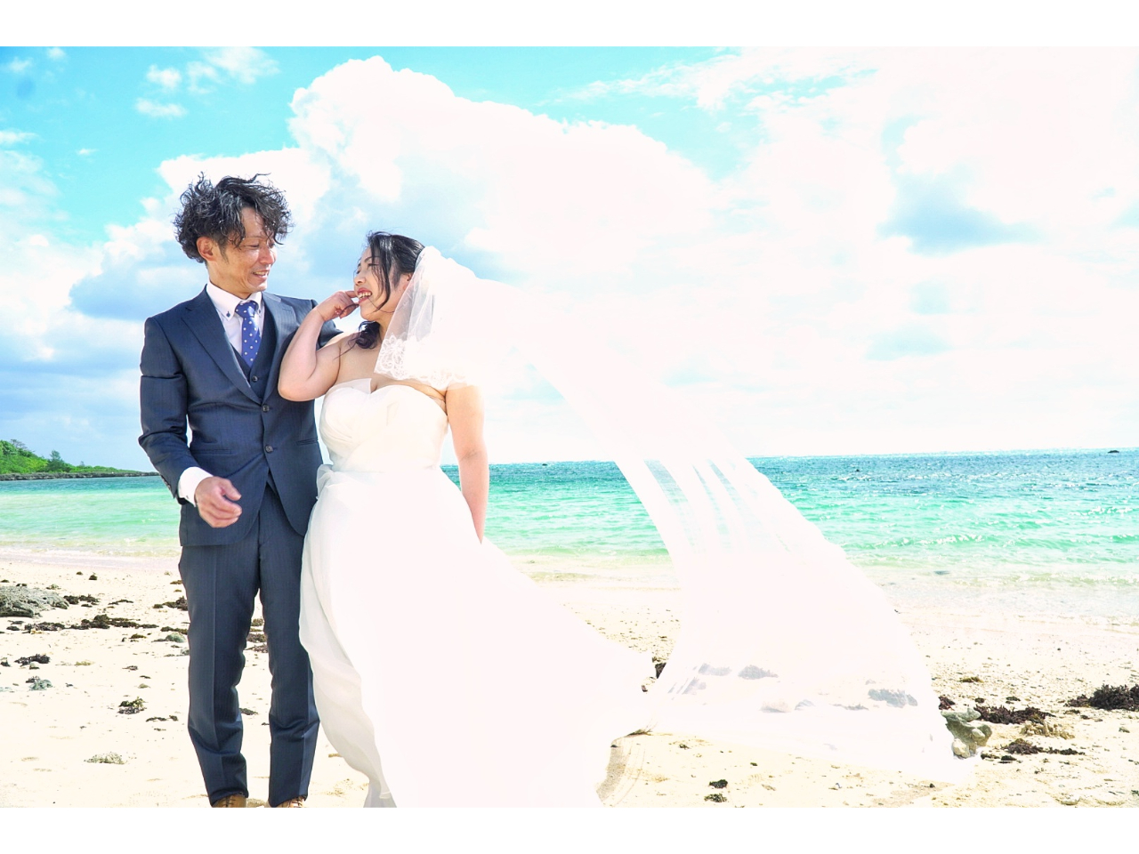 南ぬ島石垣島】マリンウェディングフォト☆大人気のビーチフォト