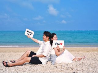 【ハネムーン・ウエディングの聖地☆IIshigakiisland】 ♪オーシャンブルーの海でウエディングフォト ♪一生に一度の最幸の思い出をフォト撮影♪