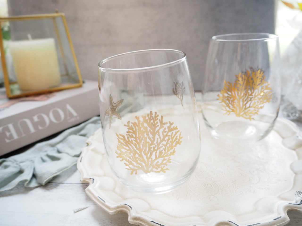 《ガラスグラス2個コース》の作品例です。 *おひとり様…3,500円