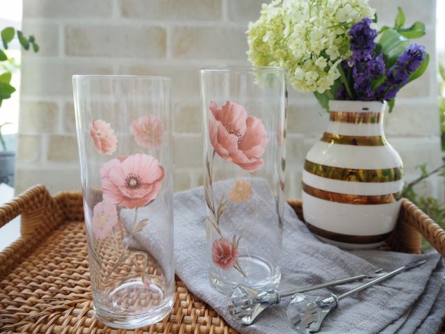 《ガラスグラス2個コース》の作品例です。 *おひとり様…3,500円